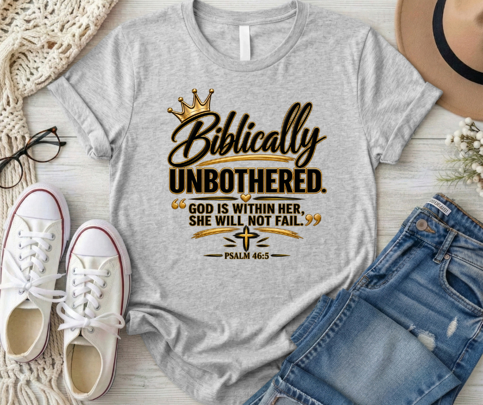 Biblically Unbothered Signature Tee